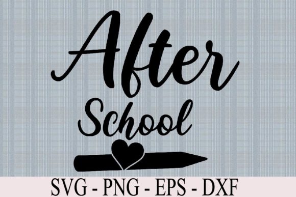 After School Svg Cut File for Embroidery