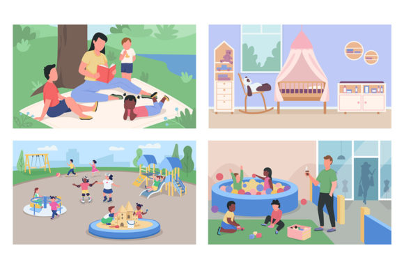 Childcare and Daycare Illustration Set Review