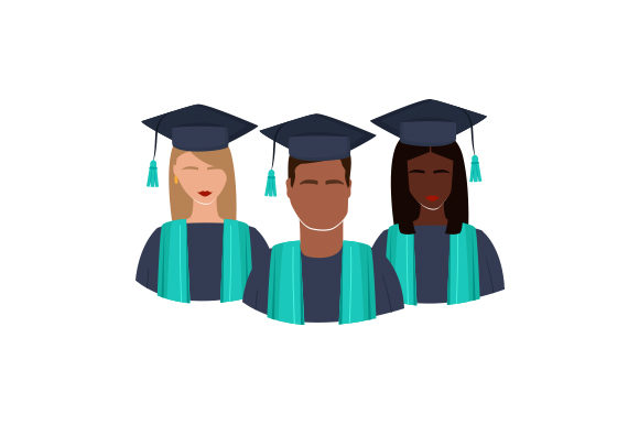 Faceless Graduates: A Versatile Design for Embroidery