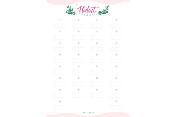 Monthly Habit Track Creative Planner